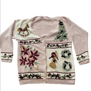Ugly Christmas Sweater 
Womens Size Large 
Tacky Cardigan